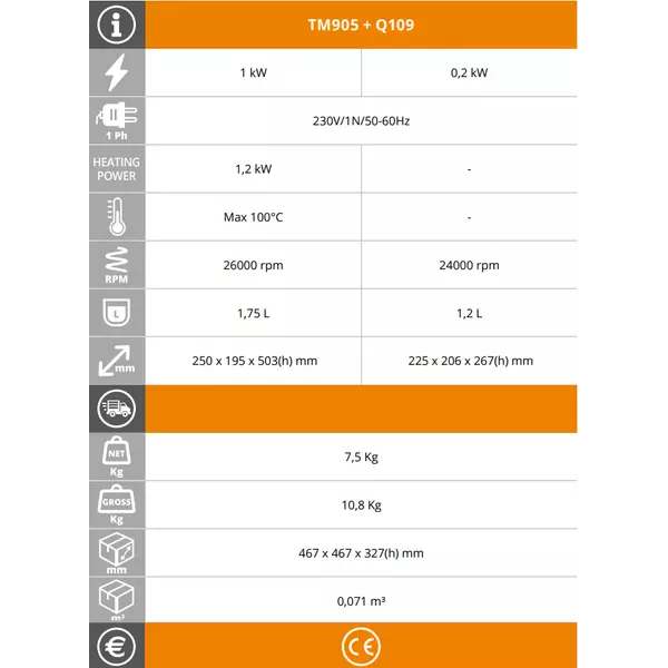 Професионален блендер с функция за готвене TM905