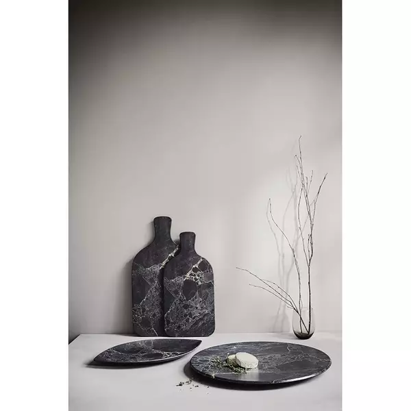 Square serving platter Stone