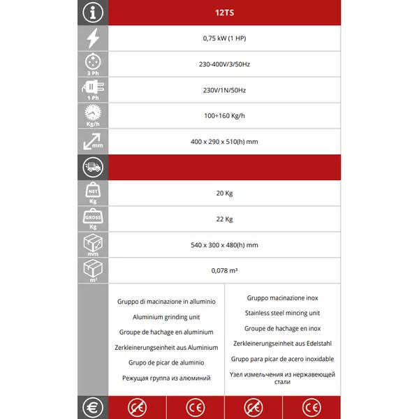 Месомелачка Fimar 12TS