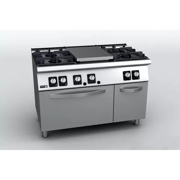 Gas solid top with 4 open burners and gas oven - C-G751