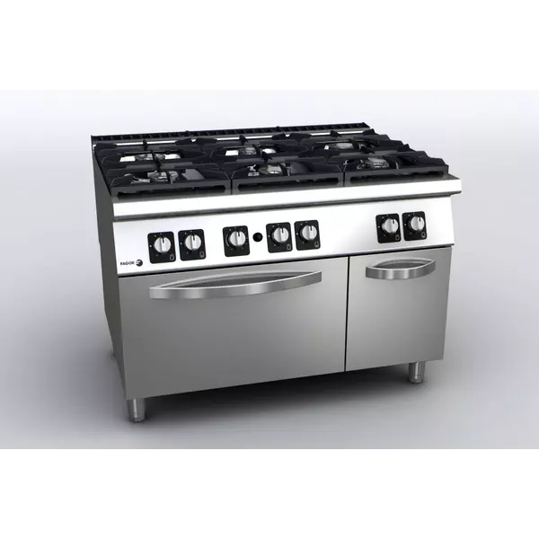 Gas cooker with 6 burners (different size) and gas oven "UK style" - C-GB761
