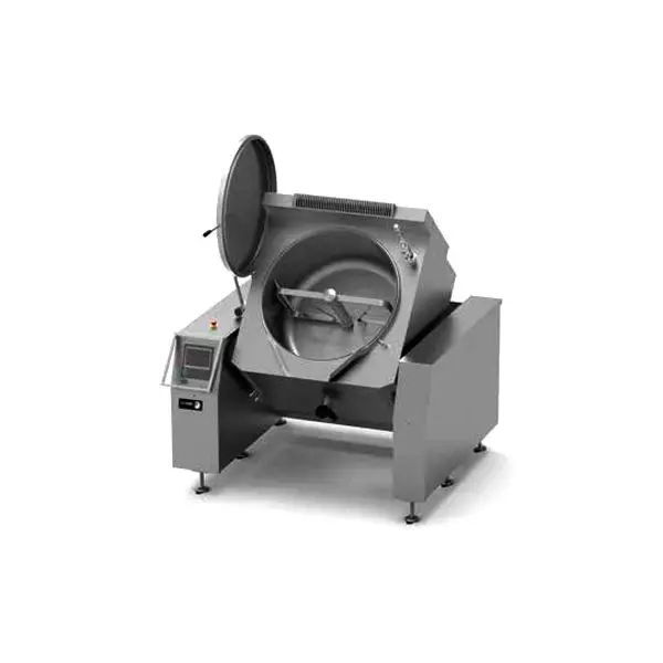 Automatic tilting rectangular boiling pans (200L) with mixer and PLC monitor - MRBI-200 M